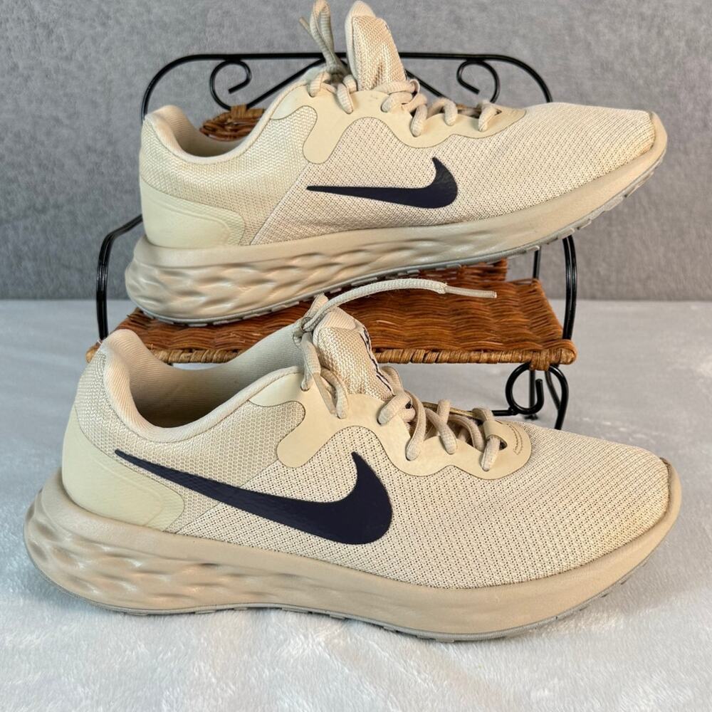 Nike Revolution 6 Next Nature Men's 10 Oatmeal Black Running Shoes DC3728-101 - Picture 8 of 11